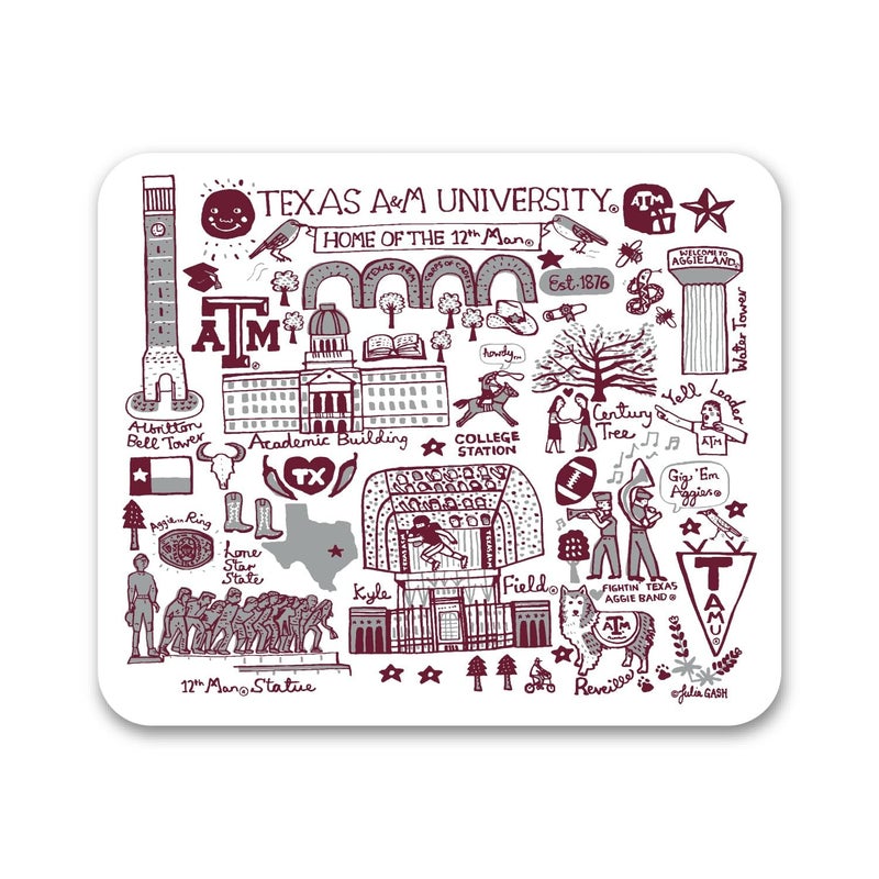 OTM Essentials Mouse Pad, Fabric, Texas A&M University Standard/Classic Maroon - Image 4